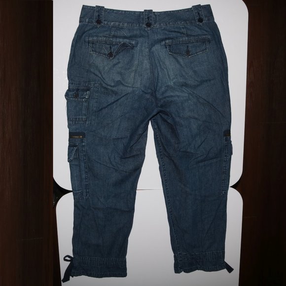 American Living Zipper Cargo Cropped Pants w30x23 - Picture 6 of 8